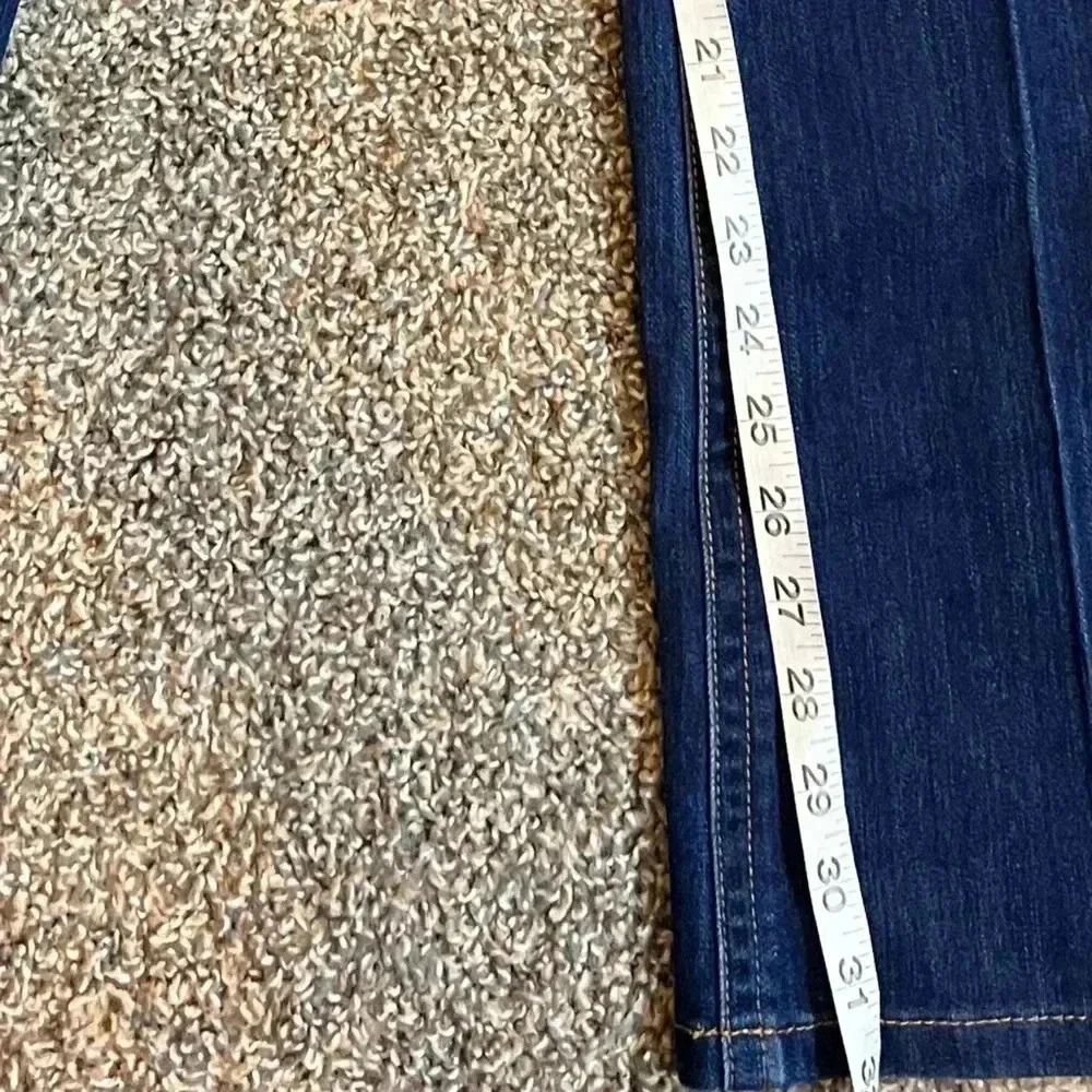 Inc festival boot cut blue denim jeans with covered pockets - Picture 10 of 12
